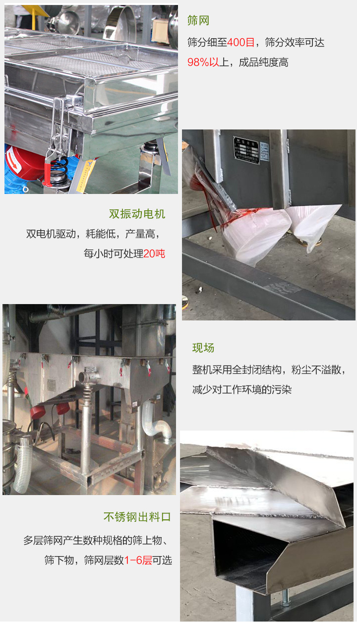 不鏽鋼直線振動篩細節展示